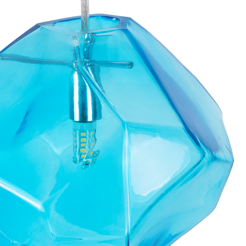 GLOBOSTAR® RINA 01306 Μοντέρνο Κρεμαστό Φωτιστικό Οροφής με Ντουί 1 x G9 AC 220-240V IP20 - Γαλάζιο - Μ20 x Π20 x Υ20cm