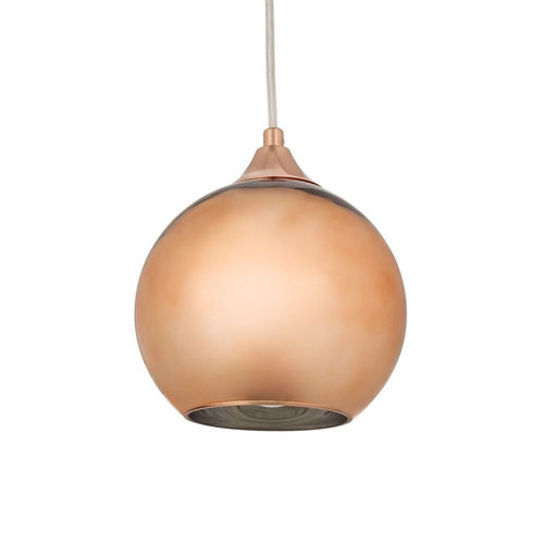 GLOBOSTAR® CANDELA 01309 Μοντέρνο Κρεμαστό Φωτιστικό Οροφής με Ντουί 1 x E27 AC 220-240V IP20 - Χάλκινο - Μ15 x Π15 x Υ13cm