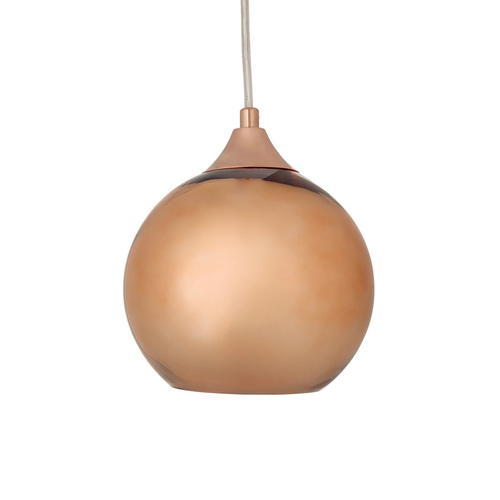 GLOBOSTAR® CANDELA 01309 Μοντέρνο Κρεμαστό Φωτιστικό Οροφής με Ντουί 1 x E27 AC 220-240V IP20 - Χάλκινο - Μ15 x Π15 x Υ13cm