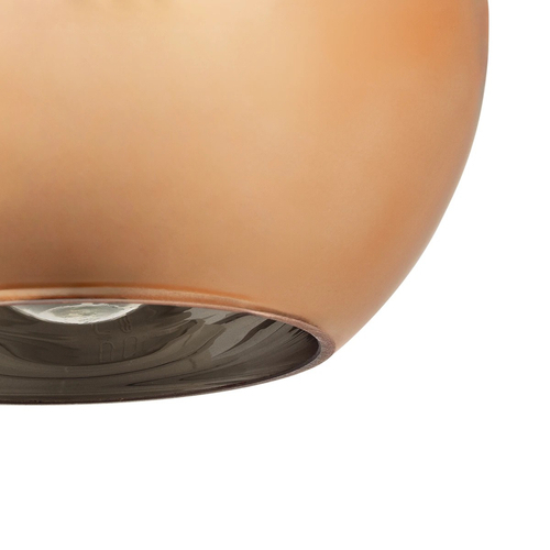 GLOBOSTAR® CANDELA 01309 Μοντέρνο Κρεμαστό Φωτιστικό Οροφής με Ντουί 1 x E27 AC 220-240V IP20 - Χάλκινο - Μ15 x Π15 x Υ13cm