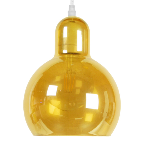 GLOBOSTAR® LUCREZIA 01315 Μοντέρνο Κρεμαστό Φωτιστικό Οροφής με Ντουί 1 x E27 AC 220-240V IP20 - Μελί - Μ18 x Π18 x Υ23cm