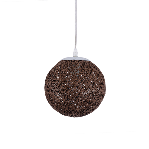 GLOBOSTAR® OCEANA 01354 Boho Κρεμαστό Φωτιστικό Οροφής με Ντουί 1 x E27 AC 220-240V IP20 - Καφέ - Μ20 x Π20 x Υ20cm