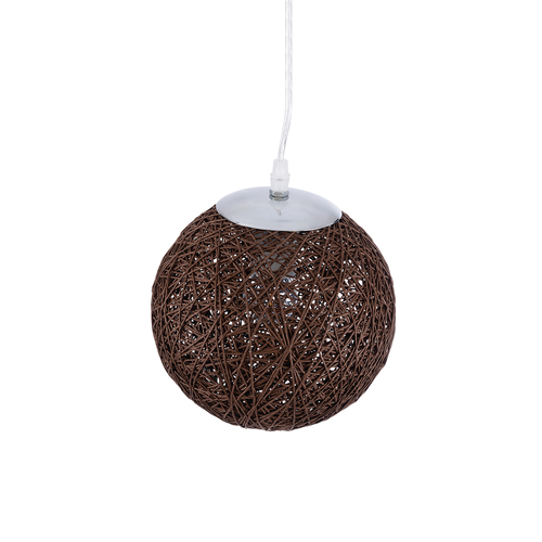 GLOBOSTAR® OCEANA 01354 Boho Κρεμαστό Φωτιστικό Οροφής με Ντουί 1 x E27 AC 220-240V IP20 - Καφέ - Μ20 x Π20 x Υ20cm