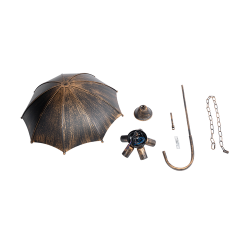 GLOBOSTAR® UMBRELLA 01406 Vintage Κρεμαστό Φωτιστικό Οροφής με Ντουί 5 x E27 AC 220-240V IP20 - Χάλκινο - Μ60 x Π60 x Y65cm