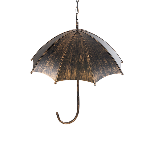 GLOBOSTAR® UMBRELLA 01406 Vintage Κρεμαστό Φωτιστικό Οροφής με Ντουί 5 x E27 AC 220-240V IP20 - Χάλκινο - Μ60 x Π60 x Y65cm