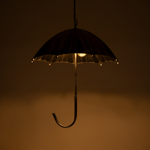 GLOBOSTAR® UMBRELLA 01407 Vintage Κρεμαστό Φωτιστικό Οροφής με Ντουί 5 x E27 AC 220-240V IP20 - Ασημί - Μ60 x Π60 x Y65cm