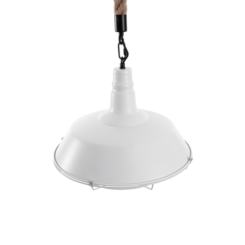 GLOBOSTAR® CRANE 01409 Vintage Κρεμαστό Φωτιστικό Οροφής με Ντουί 1 x E27 AC 220-240V IP20 - Λευκό & Μπεζ - Μ36 x Π36 x Υ31cm