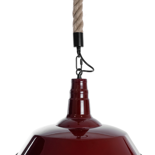 GLOBOSTAR® CRANE 01410 Vintage Κρεμαστό Φωτιστικό Οροφής με Ντουί 1 x E27 AC 220-240V IP20 - Κόκκινο & Μπεζ - Μ36 x Π36 x Υ31cm