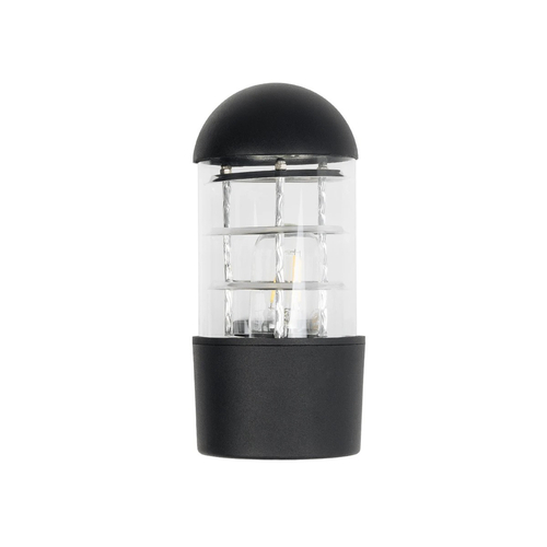 GLOBOSTAR® NEWI 01419 Μοντέρνο Φωτιστικό Τοίχου - Απλίκα με Ντουί 1 x E27 AC 220-240V IP20 - Μαύρο - Μ11 x Π17 x Υ25cm