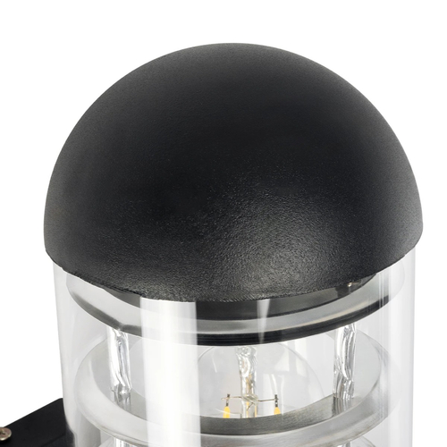 GLOBOSTAR® NEWI 01419 Μοντέρνο Φωτιστικό Τοίχου - Απλίκα με Ντουί 1 x E27 AC 220-240V IP20 - Μαύρο - Μ11 x Π17 x Υ25cm