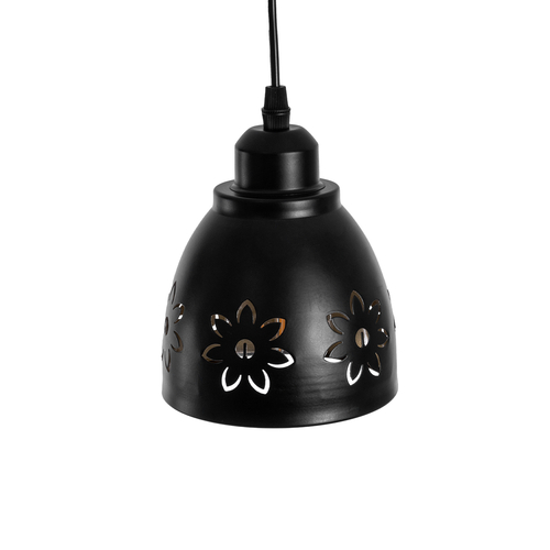 GLOBOSTAR® COOLIE 01479 Μοντέρνο Κρεμαστό Φωτιστικό Οροφής με Ντουί 1 x E27 AC 220-240V IP20 - Μαύρο & Χρυσό - Μ12.5 x Π12.5 x Υ11.5cm