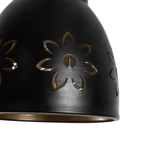 GLOBOSTAR® COOLIE 01479 Μοντέρνο Κρεμαστό Φωτιστικό Οροφής με Ντουί 1 x E27 AC 220-240V IP20 - Μαύρο & Χρυσό - Μ12.5 x Π12.5 x Υ11.5cm