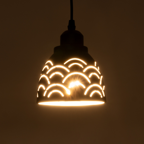 GLOBOSTAR® COOLIE 01482 Μοντέρνο Κρεμαστό Φωτιστικό Οροφής με Ντουί 1 x E27 AC 220-240V IP20 - Μαύρο & Ασημί - Μ12.5 x Π12.5 x Υ11.5cm