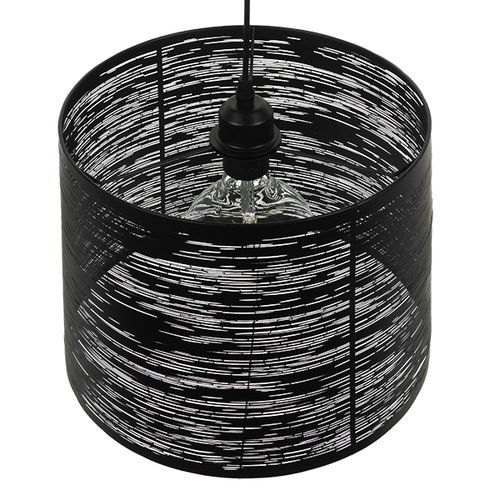 GLOBOSTAR® ACCADEMIA 01556 Μοντέρνο Κρεμαστό Φωτιστικό Οροφής με Ντουί 1 x E27 AC 220-240V IP20 - Μαύρο - Μ35 x Π35 x Υ25cm