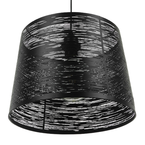 GLOBOSTAR® ACCADEMIA 01556 Μοντέρνο Κρεμαστό Φωτιστικό Οροφής με Ντουί 1 x E27 AC 220-240V IP20 - Μαύρο - Μ35 x Π35 x Υ25cm