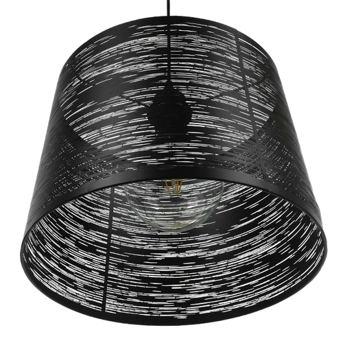 GLOBOSTAR® ACCADEMIA 01556 Μοντέρνο Κρεμαστό Φωτιστικό Οροφής με Ντουί 1 x E27 AC 220-240V IP20 - Μαύρο - Μ35 x Π35 x Υ25cm