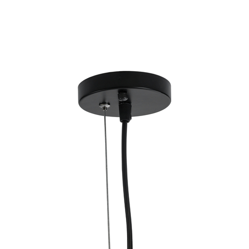 GLOBOSTAR® LILY 01560 Vintage Κρεμαστό Φωτιστικό Οροφής με Ντουί 1 x E27 AC 220-240V IP20 - Μαύρο & Λευκό - Μ25 x Π25 x Υ67cm