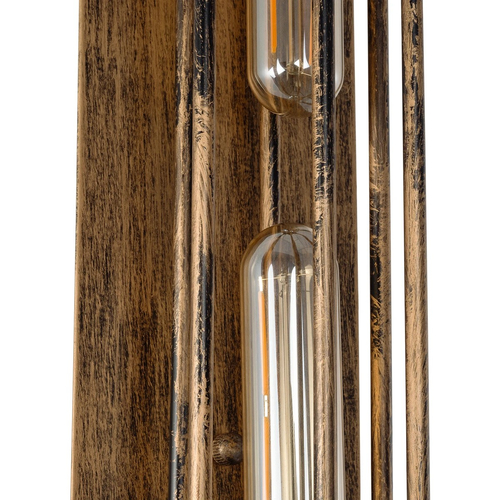 GLOBOSTAR® BESPOKE 01568 Vintage Φωτιστικό Τοίχου - Απλίκα με Ντουί 2 x E27 AC 220-240V IP20 - Χρυσό Εφέ Σκουριάς - Μ10 x Π11 x Υ47cm