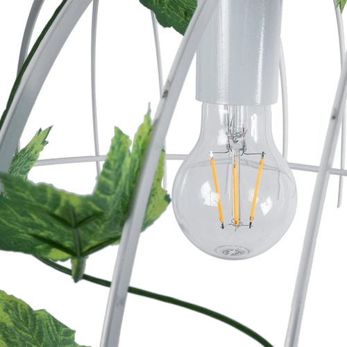 GLOBOSTAR® NEST 01644 Vintage Κρεμαστό Φωτιστικό Οροφής με Ντουί 2 x E27 AC 220-240V IP20 - Λευκό & Πράσινο - Μ73.6 x Π37.5 x Y38cm