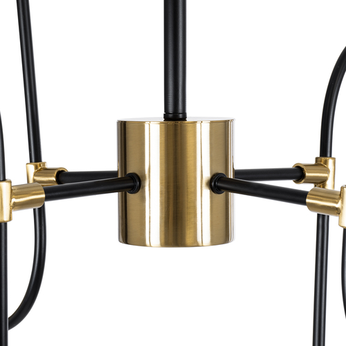 GLOBOSTAR® STARDUST 01649 Vintage Φωτιστικό Οροφής με Ντουί 8 x E27 AC 220-240V IP20 - Μαύρο & Χρυσό - Μ75 x Π75 x Υ100cm