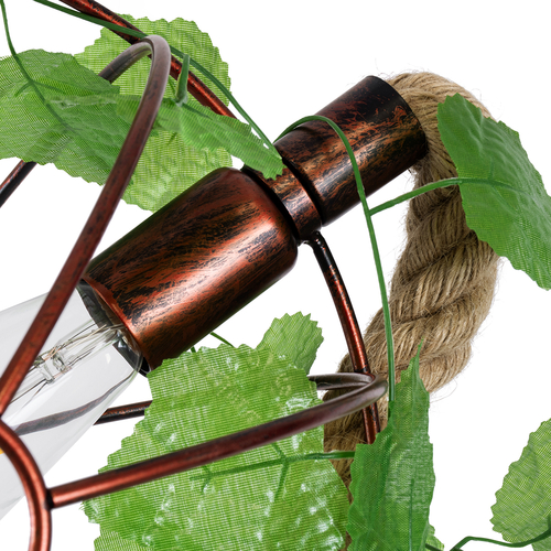 GLOBOSTAR® BRADLEY 01660 Vintage Κρεμαστό Φωτιστικό Οροφής με Ντουί 1 x E27 AC 220-240V IP20 - Πολύχρωμο - Μ33 x Π33 x Y33cm