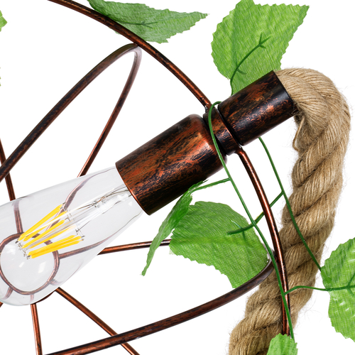 GLOBOSTAR® BRADLEY 01661 Vintage Κρεμαστό Φωτιστικό Οροφής με Ντουί 1 x E27 AC 220-240V IP20 - Πολύχρωμο - Μ42 x Π42 x Y42cm