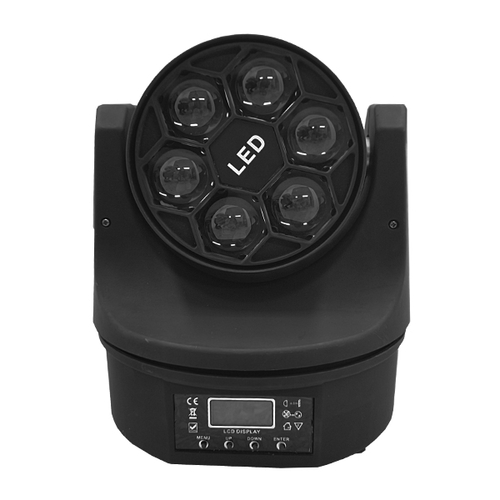 GLOBOSTAR® MINIBEE 51122 Stage Κινούμενη Ρομποτική Κεφαλή Bee Eye Super Beam & Wash LED 90W Zoom 6°/51° AC 220-240V IP20 6 x 15W CREE Chip Πολύχρωμο RGBW Dimmable DMX512 Protocol 11/14 Channels - Μ18 x Π20.6 x Υ24.7cm - 2 Χρόνια Εγγύηση