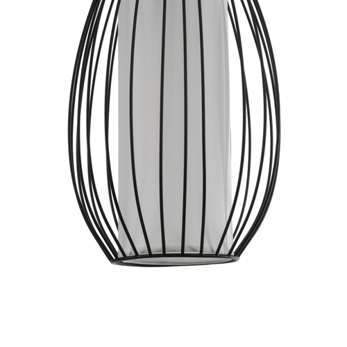 GLOBOSTAR® LILY 01561 Vintage Κρεμαστό Φωτιστικό Οροφής με Ντουί 1 x E27 AC 220-240V IP20 - Μαύρο & Λευκό - Μ90 x Π90 x Υ20cm