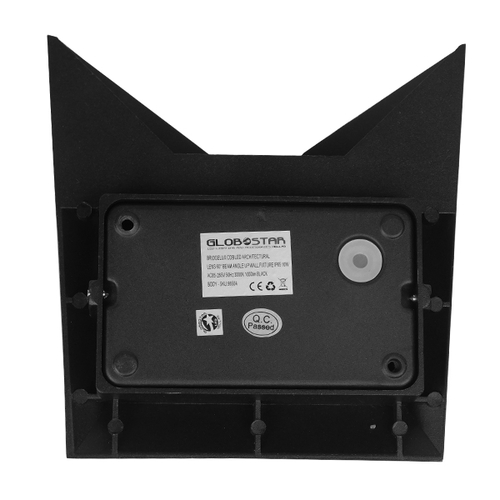 GLOBOSTAR® STEALTH 96506 Μοντέρνο Φωτιστικό Τοίχου - Απλίκα LED 10W 1200lm 60° AC 220-240V Αδιάβροχο IP65 Ψυχρό Λευκό 6000K - Bridgelux COB Chip & TÜV SÜD Driver - Μαύρο Ματ - Μ17 x Π7.5 x Υ17cm - 5 Χρόνια Εγγύηση