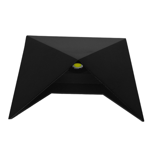 GLOBOSTAR® STEALTH 96506 Μοντέρνο Φωτιστικό Τοίχου - Απλίκα LED 10W 1200lm 60° AC 220-240V Αδιάβροχο IP65 Ψυχρό Λευκό 6000K - Bridgelux COB Chip & TÜV SÜD Driver - Μαύρο Ματ - Μ17 x Π7.5 x Υ17cm - 5 Χρόνια Εγγύηση