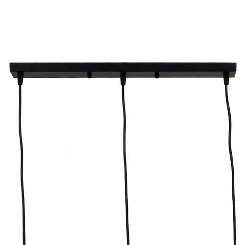 GLOBOSTAR® LITTLE MAN 00980 Μοντέρνο Κρεμαστό Φωτιστικό Οροφής με Ντουί 3 x E27 AC 220-240V IP20 - Μαύρο - Μ70 x Π10 x Υ105cm