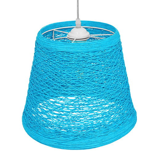 GLOBOSTAR® PLAYROOM 00995 Vintage Κρεμαστό Φωτιστικό Οροφής με Ντουί 1 x E27 AC 220-240V IP20 - Μπλε - Μ32 x Π32 x Υ27cm