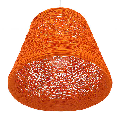 GLOBOSTAR® PLAYROOM 00997 Vintage Κρεμαστό Φωτιστικό Οροφής με Ντουί 1 x E27 AC 220-240V IP20 - Πορτοκαλί - Μ32 x Π32 x Υ27cm