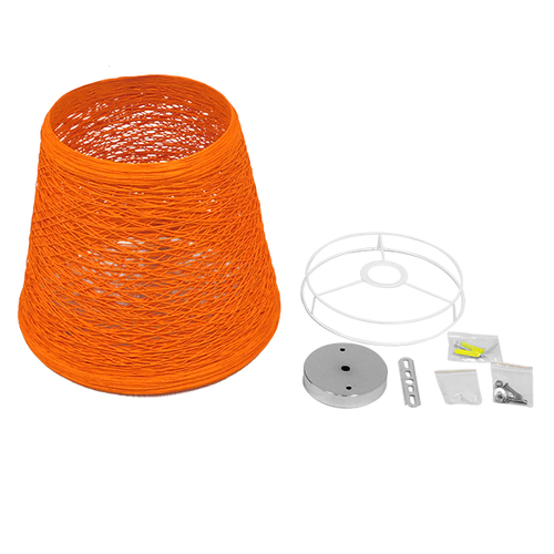 GLOBOSTAR® PLAYROOM 00997 Vintage Κρεμαστό Φωτιστικό Οροφής με Ντουί 1 x E27 AC 220-240V IP20 - Πορτοκαλί - Μ32 x Π32 x Υ27cm