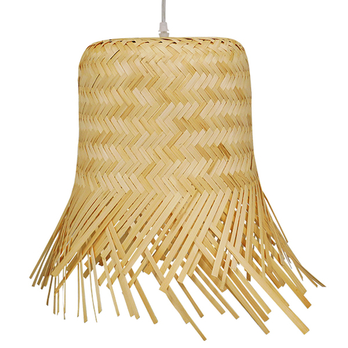 GLOBOSTAR® HAWAII 01103 Boho Κρεμαστό Φωτιστικό Οροφής με Ντουί 1 x E27 AC 220-240V IP20 - Μπεζ - Μ40 x Π40 x Y43cm