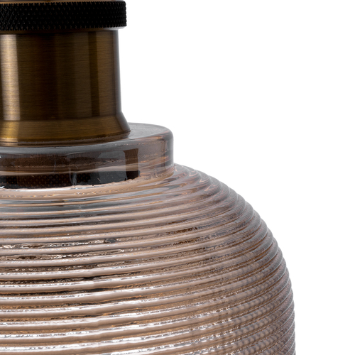 GLOBOSTAR® SEGRETO 01448 Vintage Κρεμαστό Φωτιστικό Οροφής με Ντουί 1 x E27 AC 220-240V IP20 - Διάφανο & Χρυσό - Μ14 x Π14 x Υ18cm