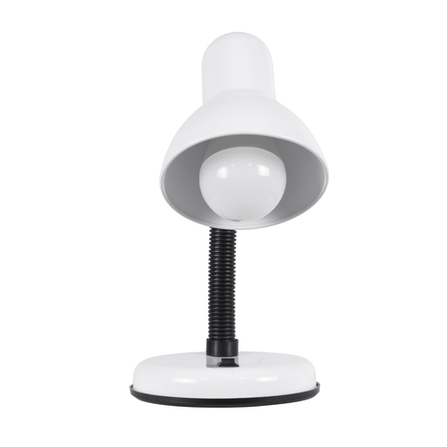 GLOBOSTAR® STUDENT 01531 Μοντέρνο Επιτραπέζιο Φωτιστικό Πορτατίφ με Ντουί 1 x E27 AC 220-240V IP20 - Λευκό - Μ12 x Π12 x Υ32cm