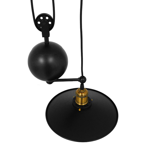 GLOBOSTAR® CARILO 01549 Vintage Κρεμαστό Φωτιστικό Οροφής με Ντουί 1 x E27 AC 220-240V IP20 - Μαύρο & Χρυσό - Μ32 x Π26 x Υ120cm