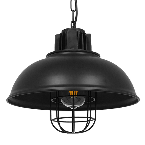 GLOBOSTAR® HARROW 01571 Vintage Κρεμαστό Φωτιστικό Οροφής με Ντουί 1 x E27 AC 220-240V IP20 - Μαύρο - Μ33 x Π33 x Υ32cm