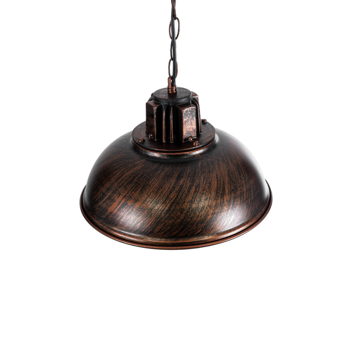 GLOBOSTAR® HARROW 01572 Vintage Κρεμαστό Φωτιστικό Οροφής με Ντουί 1 x E27 AC 220-240V IP20 - Χάλκινο - Μ33 x Π33 x Υ26cm