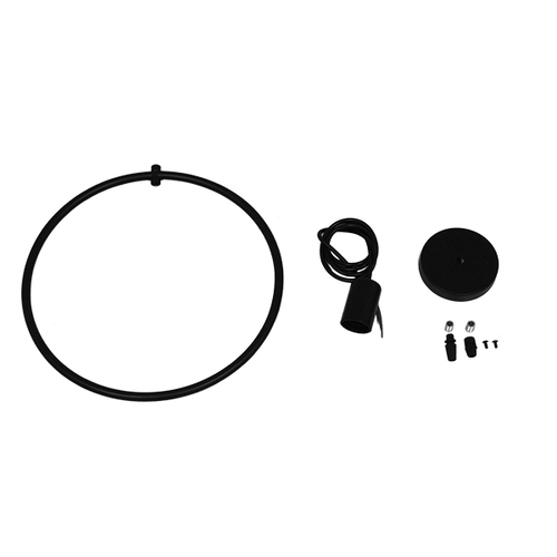 GLOBOSTAR® OMICRON 01578 Μοντέρνο Κρεμαστό Φωτιστικό Οροφής με Ντουί 1 x E27 AC 220-240V IP20 - Μαύρο - Μ33 x Π4 x Υ33cm