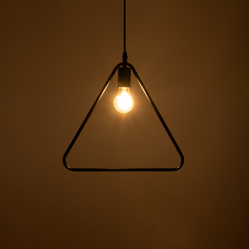 GLOBOSTAR® DELTA 01580 Μοντέρνο Κρεμαστό Φωτιστικό Οροφής με Ντουί 1 x E27 AC 220-240V IP20 - Μαύρο - Μ37 x Π4 x Υ33cm