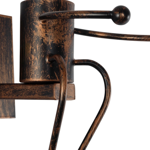 GLOBOSTAR® LITTLE MAN 01592 Μοντέρνο Φωτιστικό Τοίχου - Απλίκα με Ντουί 1 x E27 AC 220-240V IP20 - Χάλκινο - Μ12 x Π19 x Υ17cm