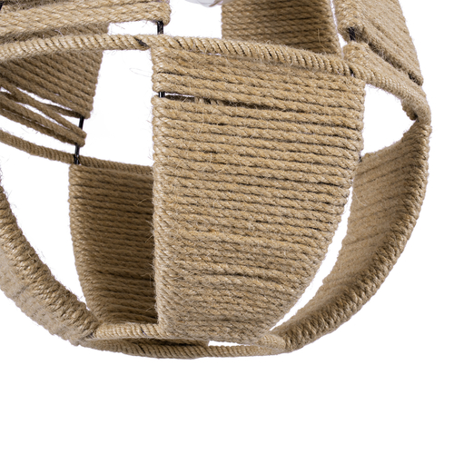 GLOBOSTAR® POLIA 01608 Boho Κρεμαστό Φωτιστικό Οροφής με Ντουί 1 x E27 AC 220-240V IP20 - Μπεζ - Μ30 x Π30 x Y42cm