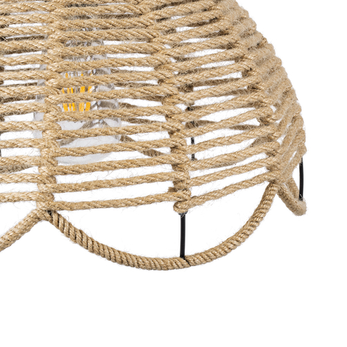 GLOBOSTAR® VENIER 01610 Boho Κρεμαστό Φωτιστικό Οροφής με Ντουί 1 x E27 AC 220-240V IP20 - Μπεζ - Μ35 x Π35 x Y26cm