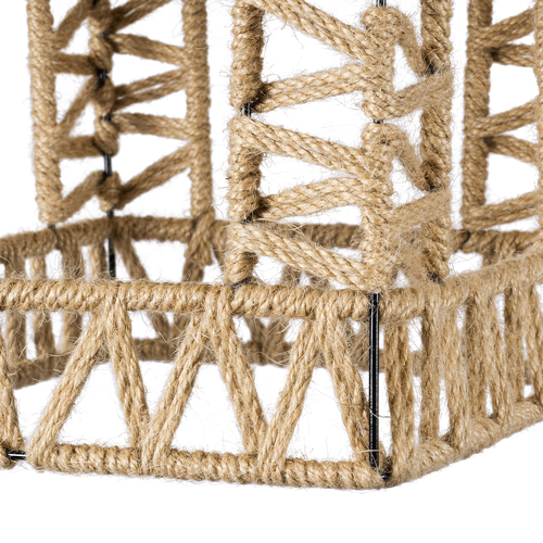 GLOBOSTAR® SPIKY 01613 Boho Κρεμαστό Φωτιστικό Οροφής με Ντουί 1 x E27 AC 220-240V IP20 - Μπεζ - Μ43 x Π43 x Y28cm