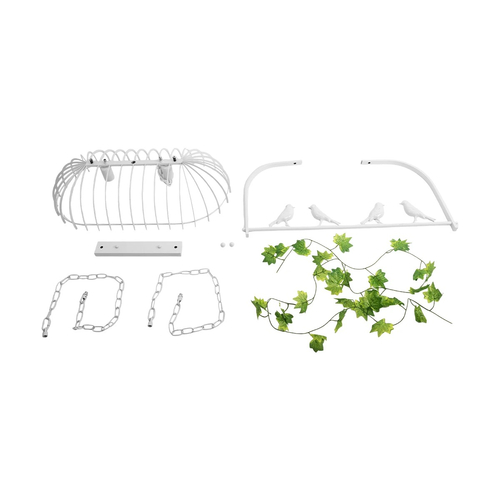 GLOBOSTAR® NEST 01644 Vintage Κρεμαστό Φωτιστικό Οροφής με Ντουί 2 x E27 AC 220-240V IP20 - Λευκό & Πράσινο - Μ73.6 x Π37.5 x Y38cm