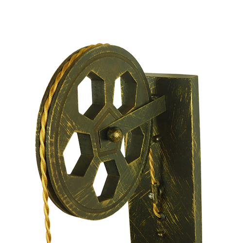 GLOBOSTAR® RYDON 01659 Vintage Φωτιστικό Τοίχου - Απλίκα με Ντουί 1 x E27 AC 220-240V IP20 - Μπρούτζινο Εφέ Σκουριάς - Μ15 x Π24 x Υ70cm