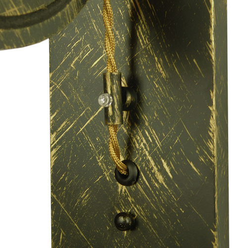 GLOBOSTAR® RYDON 01659 Vintage Φωτιστικό Τοίχου - Απλίκα με Ντουί 1 x E27 AC 220-240V IP20 - Μπρούτζινο Εφέ Σκουριάς - Μ15 x Π24 x Υ70cm