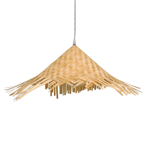 GLOBOSTAR® RICEHAT 01666 Boho Κρεμαστό Φωτιστικό Οροφής με Ντουί 1 x E27 AC 220-240V IP20 - Μπεζ - Μ70 x Π70 x Y25cm